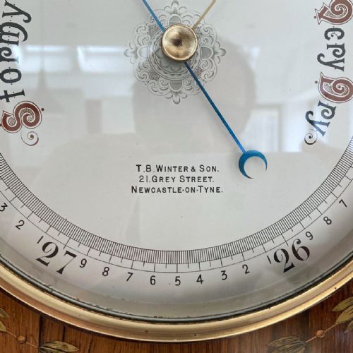 fig 8. Exhibition Quality Aneroid Wheel Barometer by TB Winter & Son of Newcastle