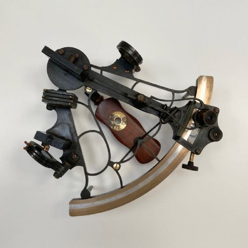 fig 3. Mark I Bell Pattern Sextant with Full Accessories by Heath & Co of London