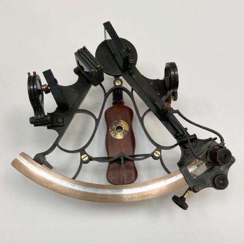 fig 4. Mark I Bell Pattern Sextant with Full Accessories by Heath & Co of London