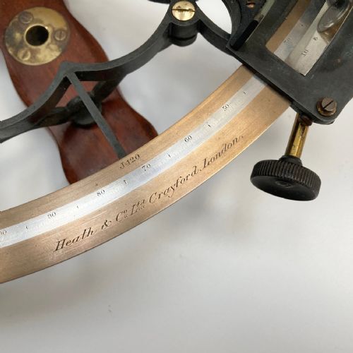 fig 6. Mark I Bell Pattern Sextant with Full Accessories by Heath & Co of London