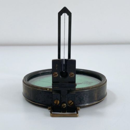 fig 1. Victorian Cased Green Card Prismatic Compass by Francis Barker & Son