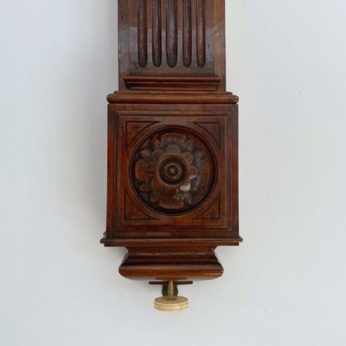 MID VICTORIAN CARVED WALNUT STICK BAROMETER BY NEGRETTI ZAMBRA LONDON - ADDITIONAL PHOTO 5