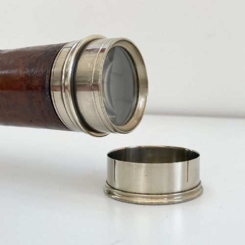 fig 4. Mid Victorian Cased Single Draw Marine Telescope by Troughton & Simms London