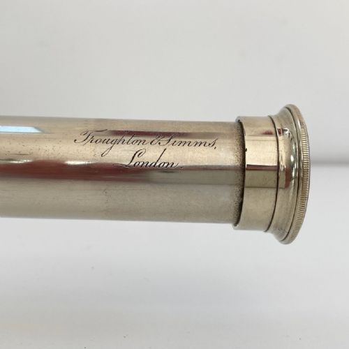 fig 6. Mid Victorian Cased Single Draw Marine Telescope by Troughton & Simms London