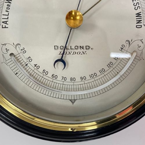 VICTORIAN EBONISED ANEROID WALL BAROMETER BY DOLLOND OF LONDON - ADDITIONAL PHOTO 2