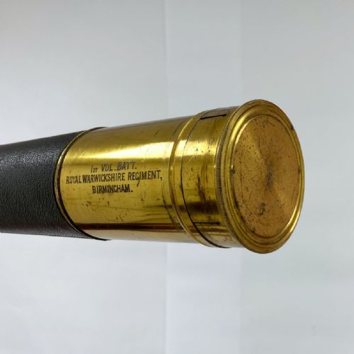 fig 4. Victorian Boer War Period Telescope by Gregory for the Royal Warwickshire Volunteers