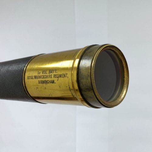 fig 5. Victorian Boer War Period Telescope by Gregory for the Royal Warwickshire Volunteers