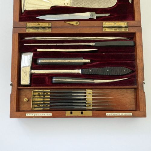 fig 3. Mid Victorian Surgical Post Mortem Instrument Set by S Maw Son & Thompson