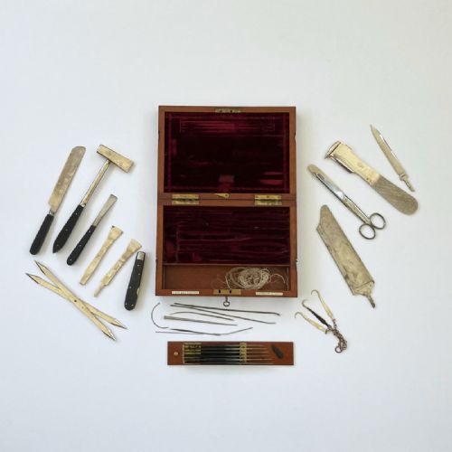 fig 6. Mid Victorian Surgical Post Mortem Instrument Set by S Maw Son & Thompson