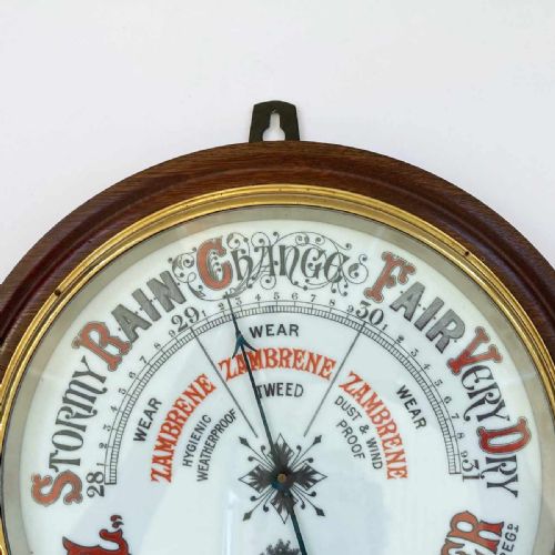 LARGE SHOP DISPLAY ANEROID BAROMETER BY AITCHISON FOR ZAMBRENE WEATHERPROOF CLOTHING - ADDITIONAL PHOTO 5