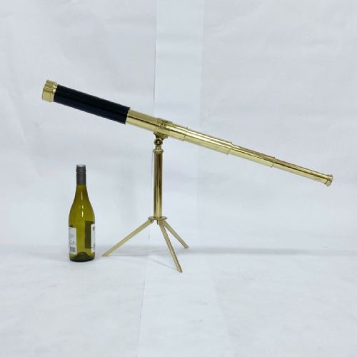 EARLY VICTORIAN CASED FOUR DRAW TELESCOPE ON STAND BY CHADBURN BROTHERS OF SHEFFIELD - ADDITIONAL PHOTO 1