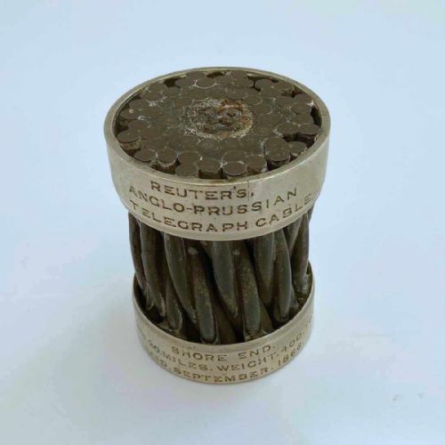 fig 1. 1866 Reuters Commemorative Anglo Prussian Telegraph Cable Sample