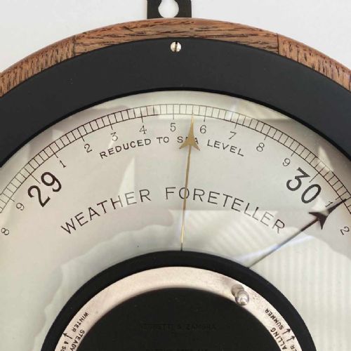 fig 4. Early Twentieth Century Weather Foreteller Aneroid Barometer by Negretti & Zambra