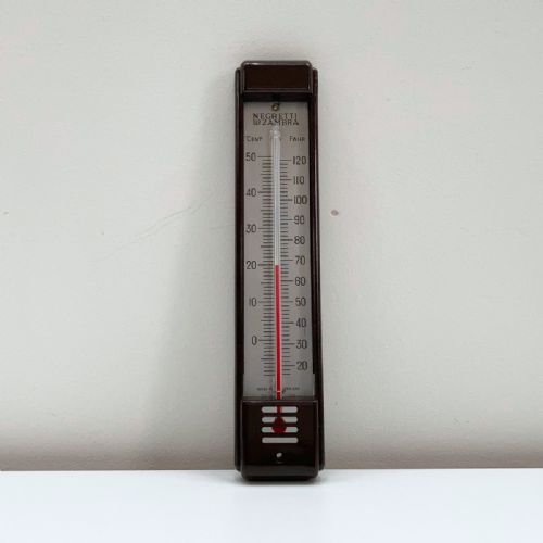 Art Deco Brown Bakelite Wall Thermometer by Negretti & Zambra London