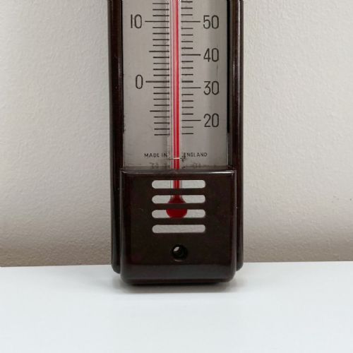 fig 4. Art Deco Brown Bakelite Wall Thermometer by Negretti & Zambra London