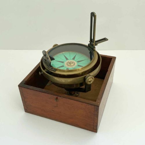 fig 1. William IV Dry Card Marine Sighting Compass by Hemsley of Tower Hill London