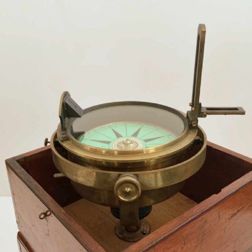 fig 5. William IV Dry Card Marine Sighting Compass by Hemsley of Tower Hill London