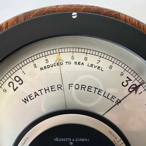 EARY TWENTIETH CENTURY WEATHER FORETELLER ANEROID BROMETER BY NEGRETTI ZAMBRA - ADDITIONAL PHOTO 2