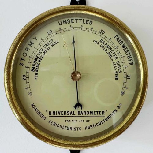 fig 1. Victorian Iron Cased Universal Aneroid Barometer