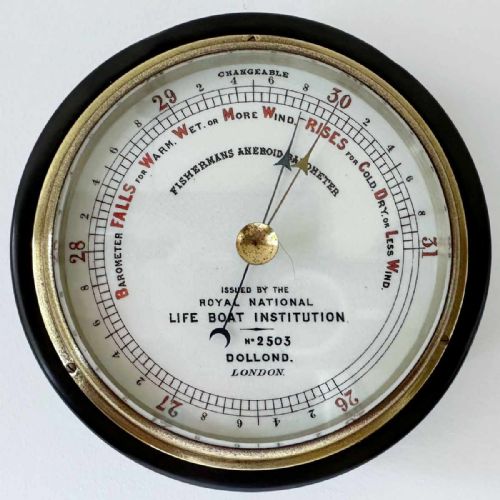 fig 1. Victorian RNLI Fishermans Aneroid Barometer by Dollond
