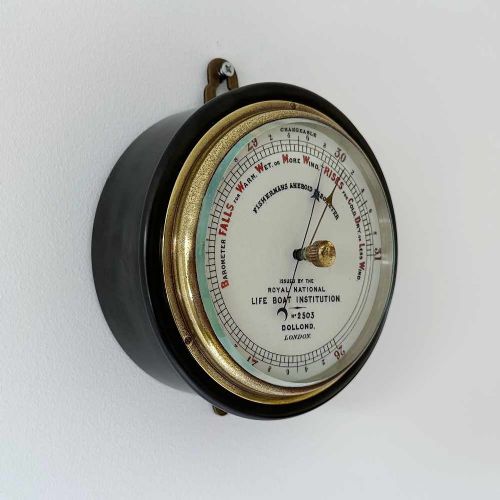 fig 4. Victorian RNLI Fishermans Aneroid Barometer by Dollond