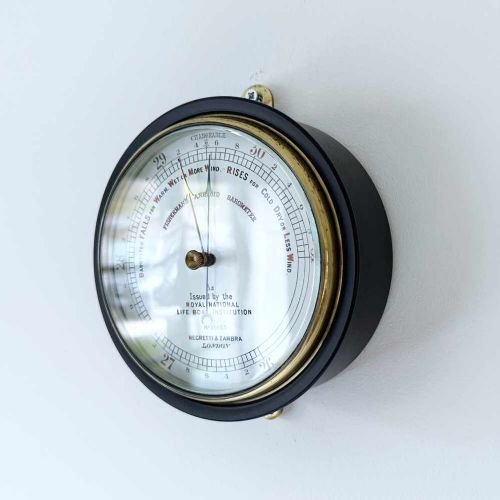 fig 4. Victorian RNLI Fishermans Aneroid Barometer by Negretti & Zambra