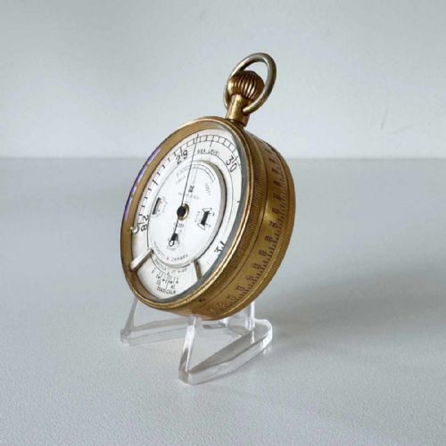 fig 4. Pocket Weather Forecasting Aneroid Barometer in Original Case by Negretti & Zambra