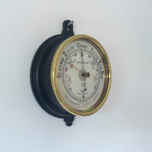 fig 1. Mid Victorian Marine Aneroid Barometer by Norie & Wilson London