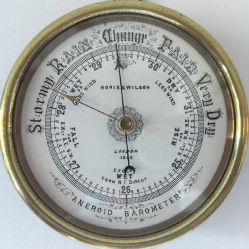fig 3. Mid Victorian Marine Aneroid Barometer by Norie & Wilson London