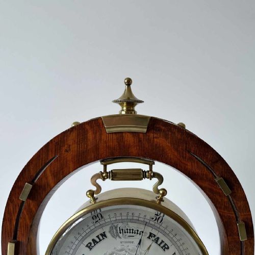 fig 2. Late Victorian Aneroid Barometer on Stand by Hall & Co of 56 King St, Manchester