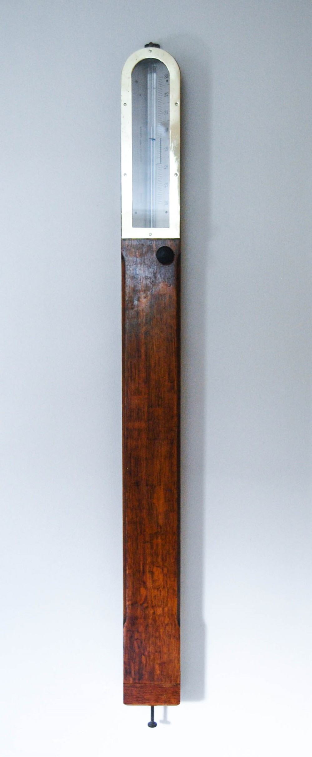 Late Victorian Oak Miner's or Pit Head Stick Barometer by Negretti & Zambra