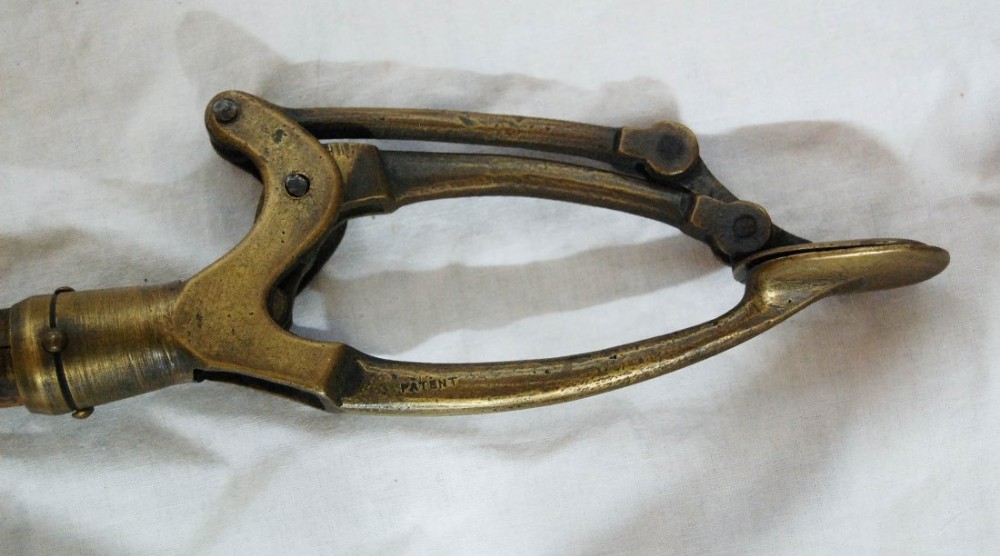 Regency Period Patent Library Book Picker or Book Grab with Bamboo Shaft
