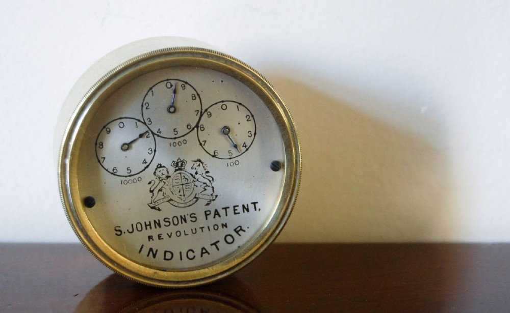 Victorian S Johnson's Patent Revolution Indicator or Odometer