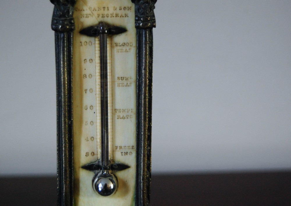 Early Victorian Desk Thermometer by CA Canti & Son, New Peckham, London View IV