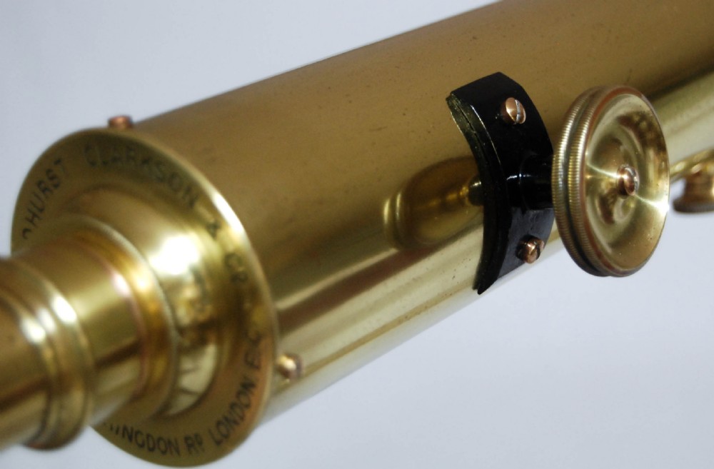 Edwardian Library Telescope on Stand by Broadhurst Clarkson & Co London View IV