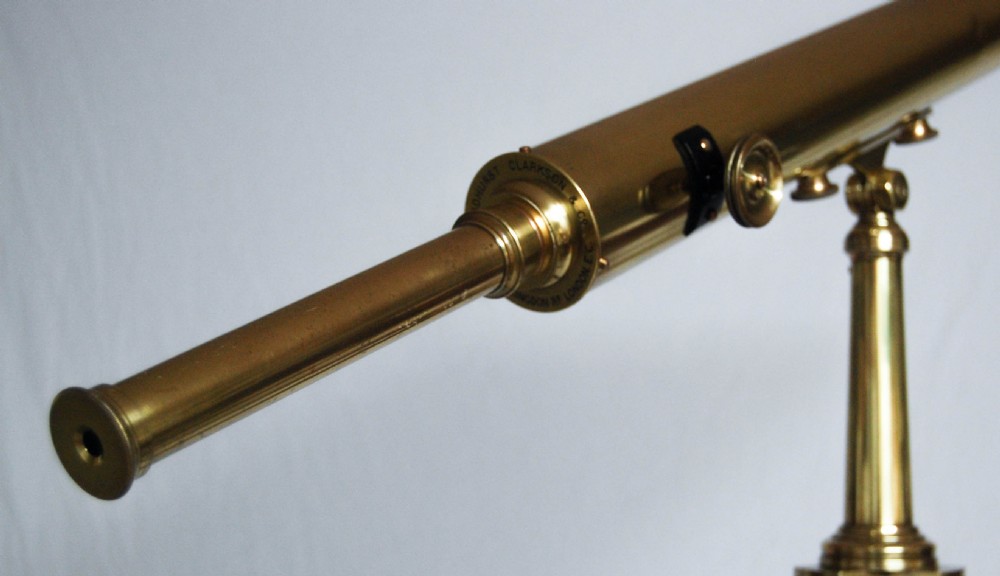 Edwardian Library Telescope on Stand by Broadhurst Clarkson & Co London View VII