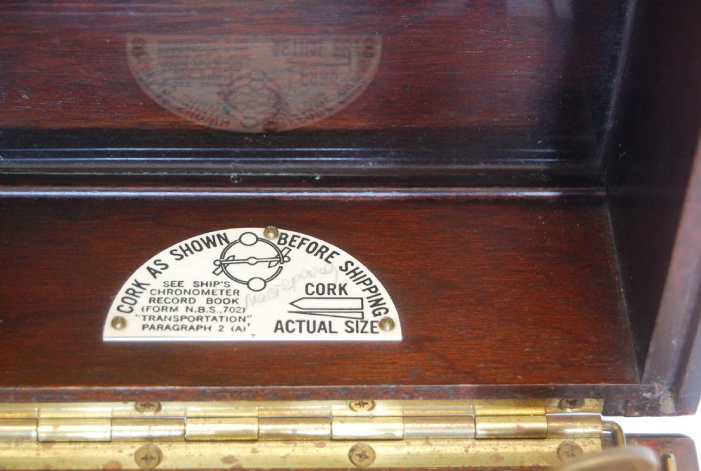 World War Two Hamilton Model 21 Two Day Marine Chronometer in Original Case View V