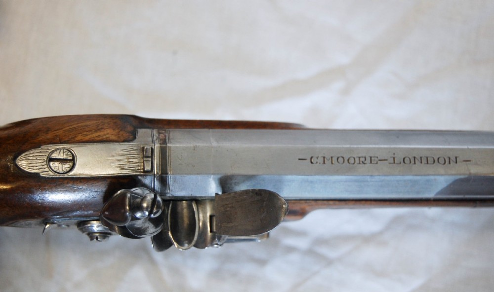 Pair of Early Nineteenth Century Flintlock Duelling Pistols by Charles Moore London View IV
