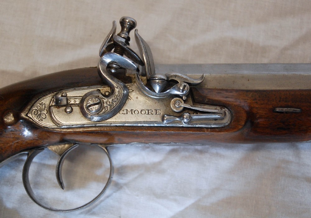 Pair of Early Nineteenth Century Flintlock Duelling Pistols by Charles Moore London View VII