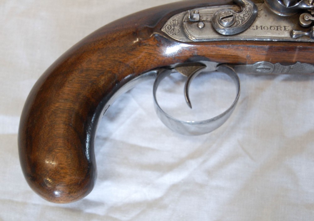 Pair of Early Nineteenth Century Flintlock Duelling Pistols by Charles Moore London View IX
