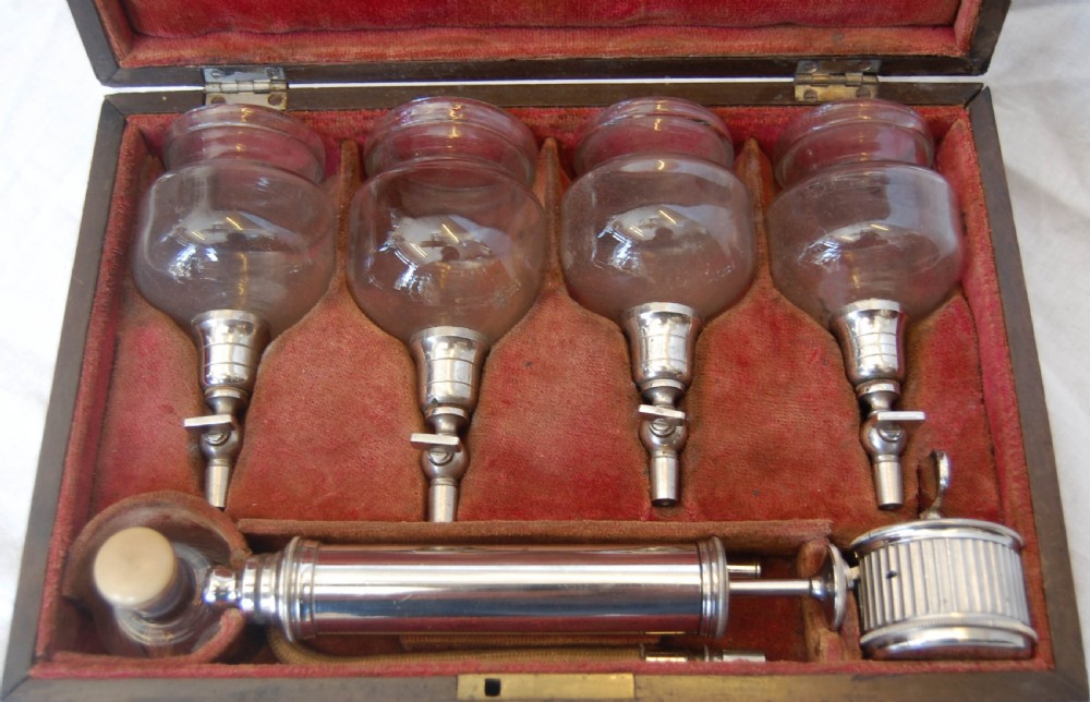 Late Nineteenth Century French Cased Medical Cupping Set View II