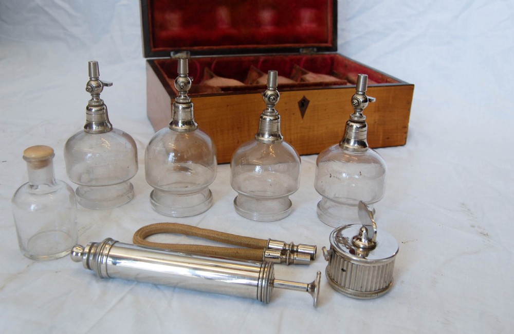 Late Nineteenth Century French Cased Medical Cupping Set View III