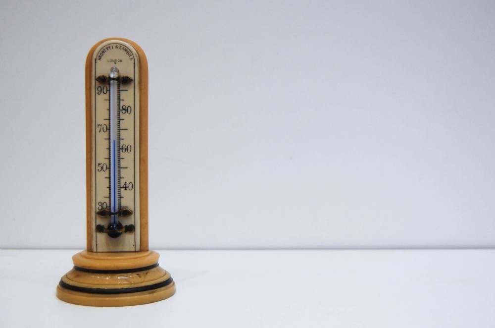 Art Deco Bakelite Desk Thermometer by Negretti & Zambra