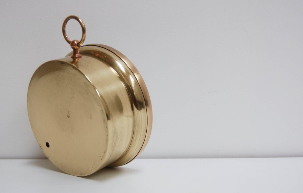 Mid-Victorian French Vidi Type Brass Cased Aneroid Barometer by Breguet Paris View IV