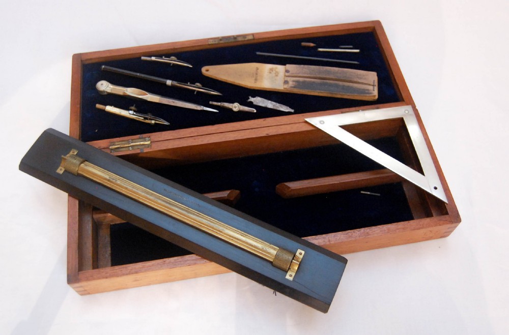 Victorian Drawing Instrument Set by Elliott Brothers London - Owned by Sir Hay Frederick Donaldson KCB View III