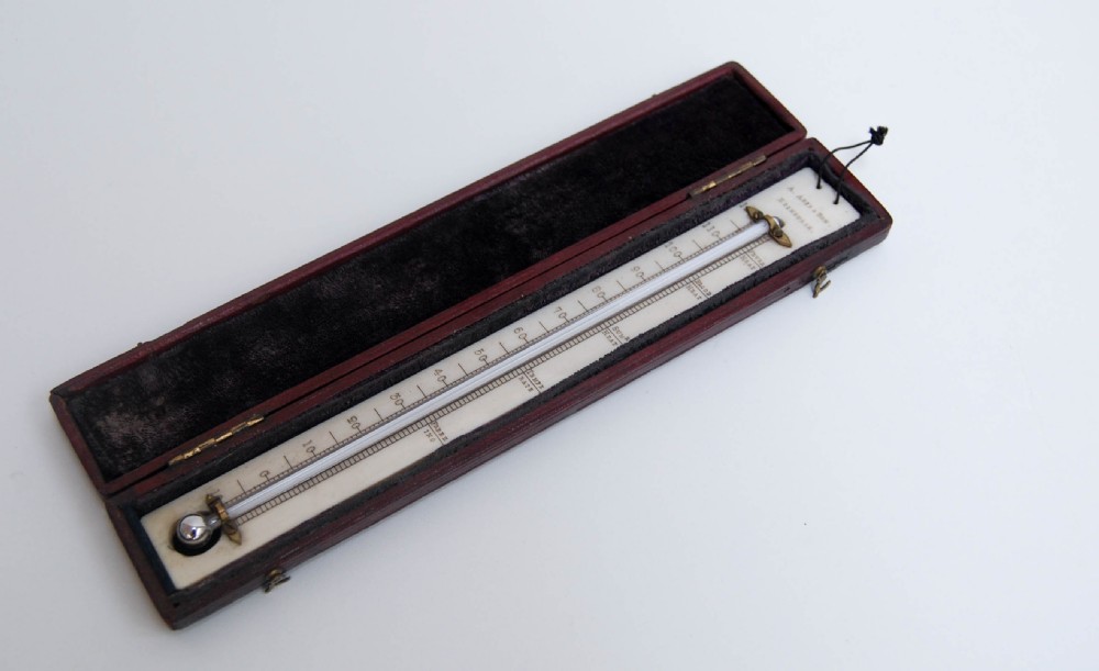 William IV Leather Cased Travelling Thermometer by Alexander Adie & Son Edinburgh
