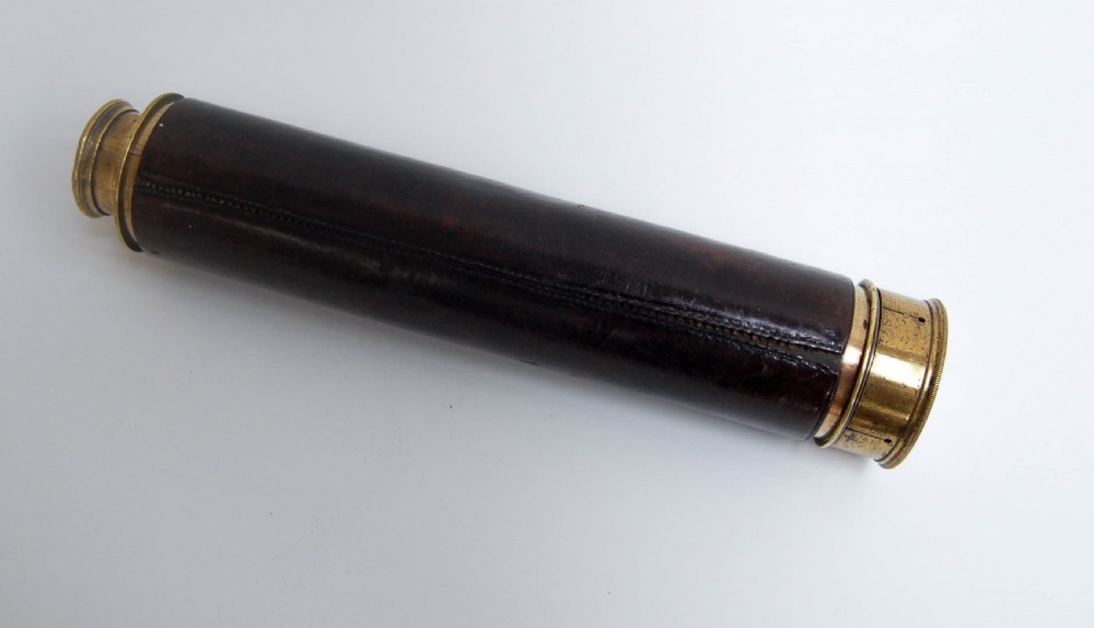 East India Company Three Draw Telescope by Thomas Jones of Charing Cross, London View II