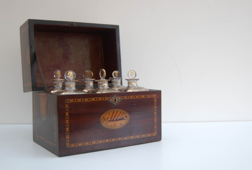 Late Eighteenth Century Travelling Spirit Decanter Set