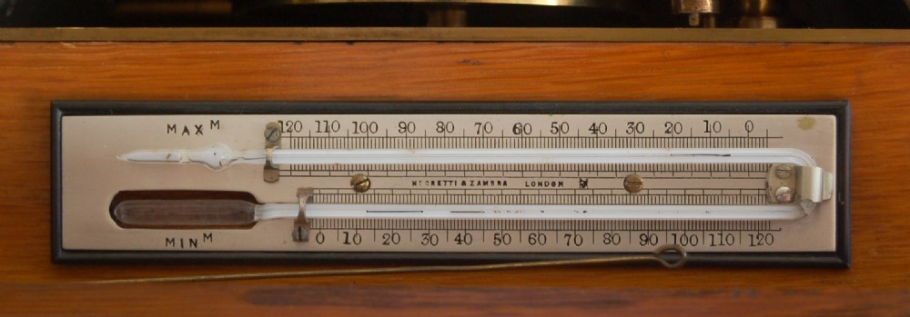 Mid-Victorian Weather Station or Self Recording Aneroid Barometer by Negretti & Zambra View X