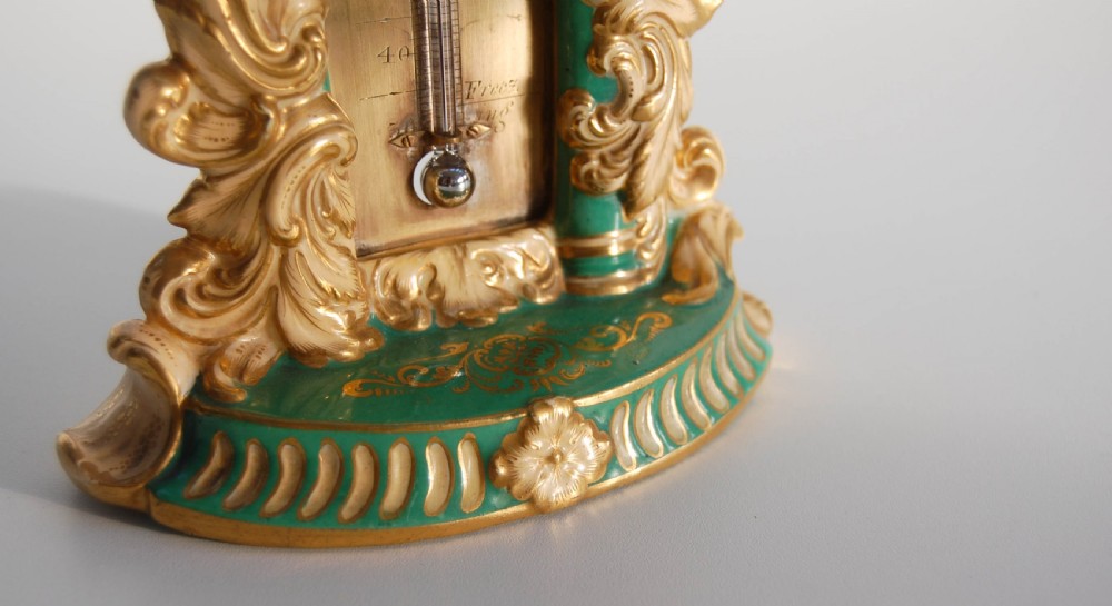 William IV Porcelain Desk Thermometer by Minton Potteries, Staffordshire View VI